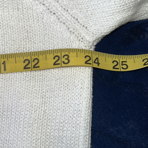 NAF NAF. VINTAGE. 1980’s SWEATER. WHITE W/PASTEL COLORS. NOSTALGIC. SUPER SOFT - Picture 8 of 12